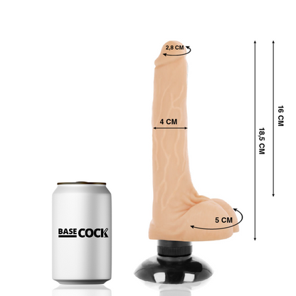 BASECOCK Realistic Vibrator –Tikroviškas Vibratorius 18,5 cm