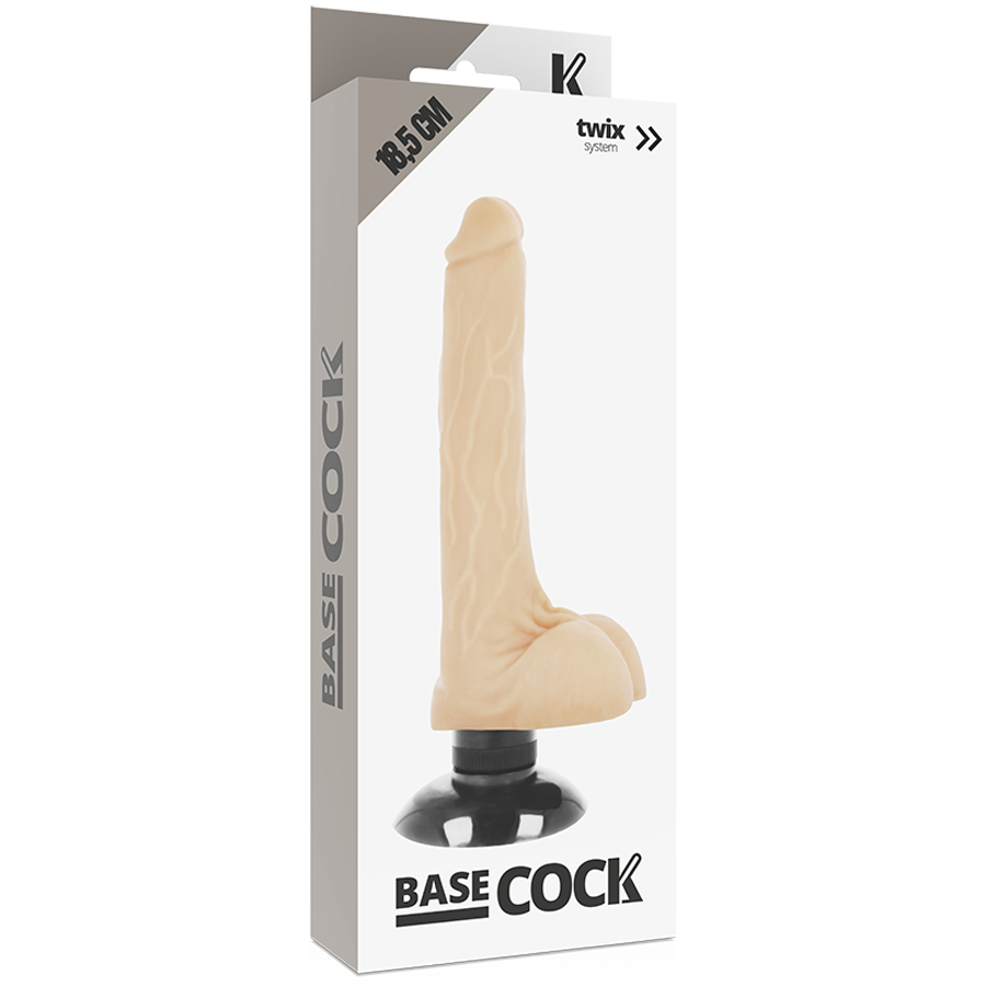 BASECOCK Realistic Vibrator –Tikroviškas Vibratorius 18,5 cm