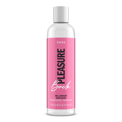  Vandens pagrindo analinis lubrikantas Lovee Back Pleasure, 150 ml pakuotė iš priekio