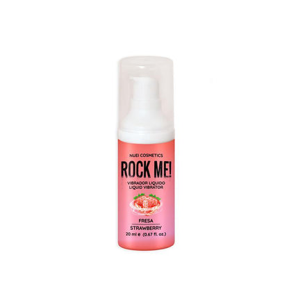 NUEI Cosmetics Rock Me Liquid Vibrator Braškių Skonio Klitorio Gelis