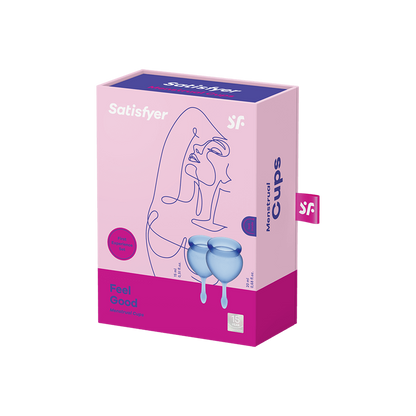 Satisfyer Feel Good menstruacinių taurelių pirmojo naudojimo rinkinys su 15 metų garantija

